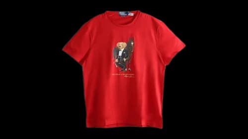 Polo Ralph Lauren Lunar New Year Short-Sleeve Jersey Knit Graphic Bear T-shirt RL 2000 Red
