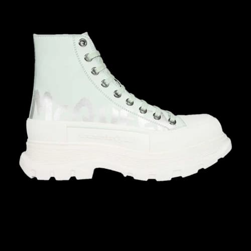 Alexander McQueen Tread Slick Boot 'McQueen Graffiti Logo - Pastel Green'