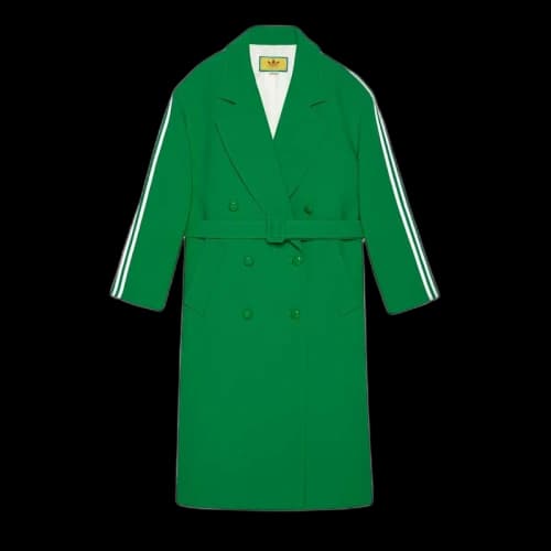 Gucci x adidas Wrap Wool Coat Bright Green