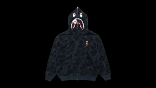 BAPE x Stray Kids Hyunjin Shark Full Zip Hoodie Black