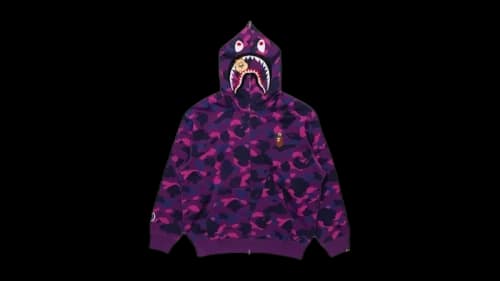 BAPE x Stray Kids Han Shark Full Zip Hoodie Purple
