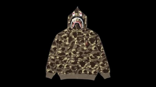 BAPE x Stray Kids Seungmin Shark Full Zip Hoodie Brown