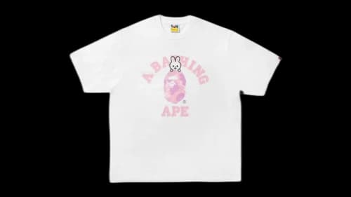 BAPE x Stray Kids Leebit Lee know Collage T-shirt White/Pink