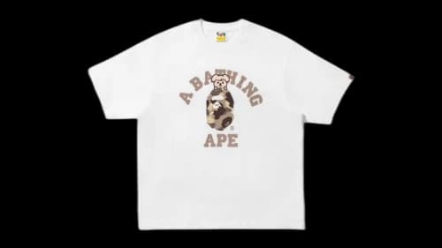 BAPE x Stray Kids Puppym Seungmin College T-shirt White/Beige