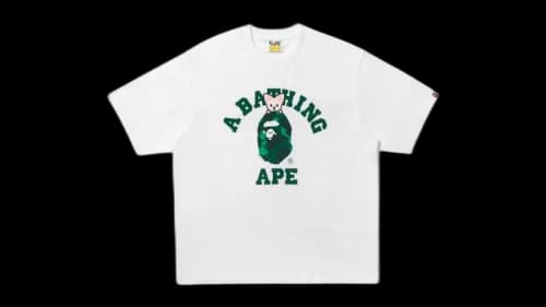 BAPE x Stray Kids Foxi.Ny In College T-shirt White/Green