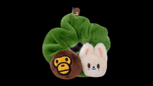 BAPE Baby Milo x Stray Kids Scrunchie In Headband Green