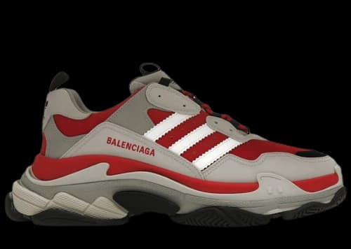 Balenciaga x adidas Triple S Red Grey Black
