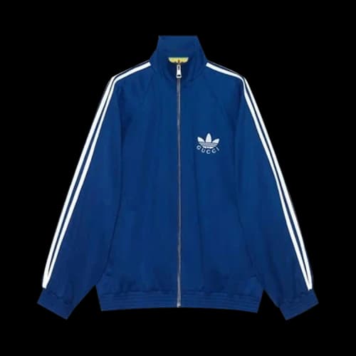 Gucci x adidas Jersey Zip Jacket 'Blue'