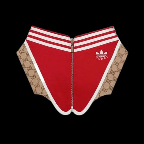 Gucci x adidas Reversible Cotton Corset Red/Beige/Ebony