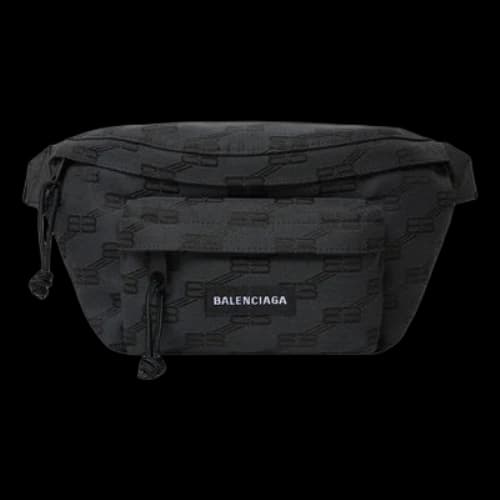 Balenciaga Signature Medium Beltpack Bb Monogram Jacquard Canvas 'Black'