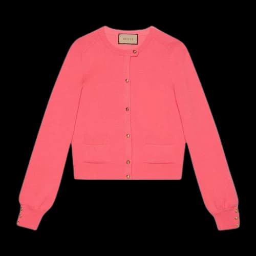 Gucci Wool Mohair Cashmere Cardigan 'Pink'