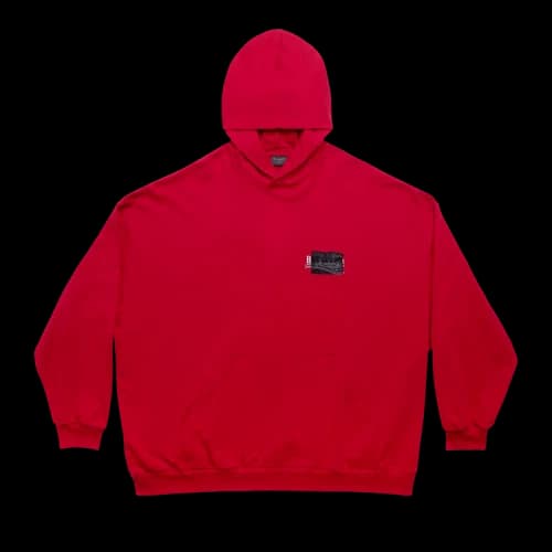 Balenciaga Large Fit Hoodie 'Red/White/Blue'