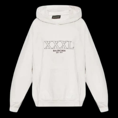 Balenciaga XXXL Oversized Popover Hoodie 'Off White'
