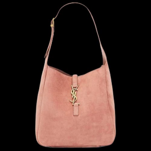 Saint Laurent Le 5 Á 7 Suede Shoulder Bag 'Barely Pink'