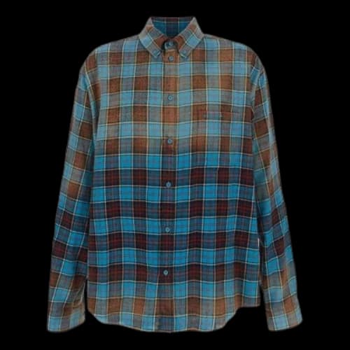 Balenciaga Check Flannel Oversized Long Sleeve Shirt 'Blue Red'