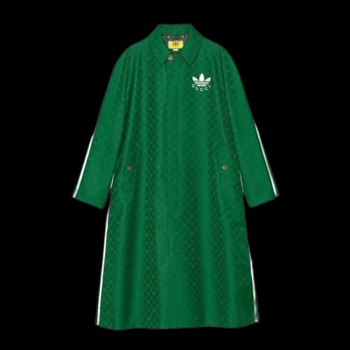 Gucci x adidas GG Trefoil Jacquard Coat Green