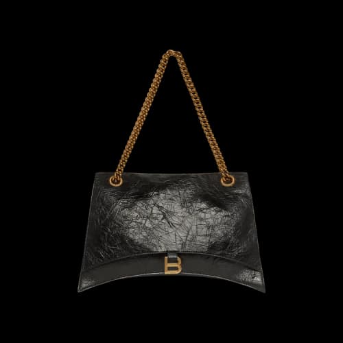Balenciaga Large Crush Chain Shoulder Bag 'Black'