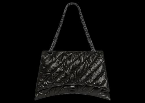 Balenciaga Crush Quilted Large Chain Bag Black