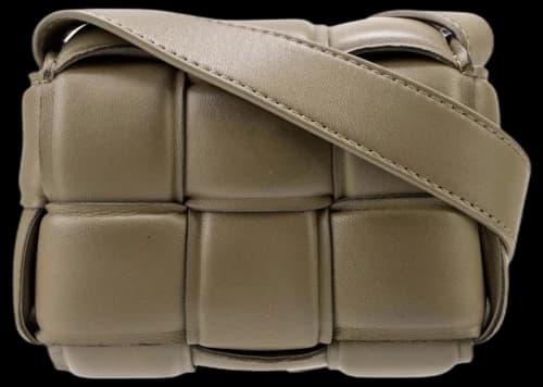 Bottega Veneta Padded Candy Casette Crossbody Bag Travertine