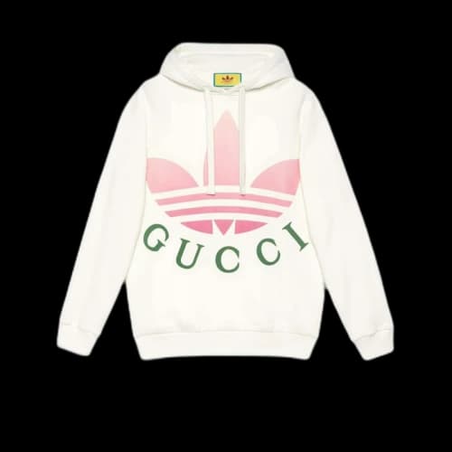 Gucci x adidas Jersey Hooded Sweatshirt White