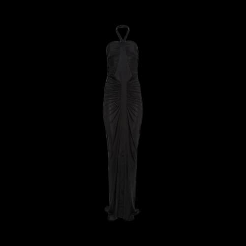 Saint Laurent Halter Neck Maxi Dress 'Noir'
