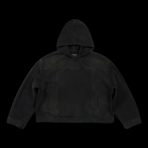 Balenciaga Pull-Over Jacket 'Black Soft Denim'