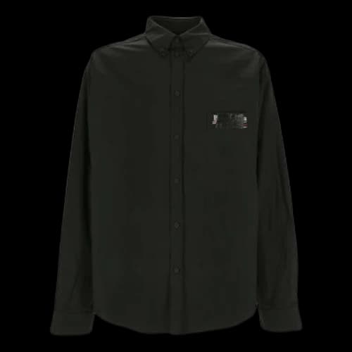 Balenciaga Gaffer Long Sleeve Shirt Large Fit 'Black'