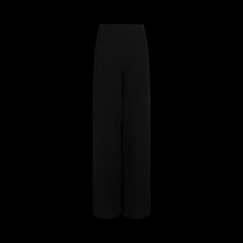 Balenciaga Women's Ribbed-Knit Jersey Palazzo Pants Black