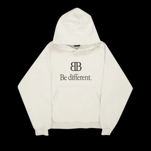 Balenciaga Medium Fit Hoodie 'Ecru/Black'