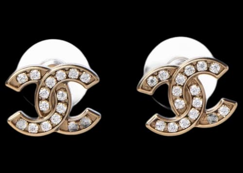 Chanel Crystal CC 2021 Earrings Gold
