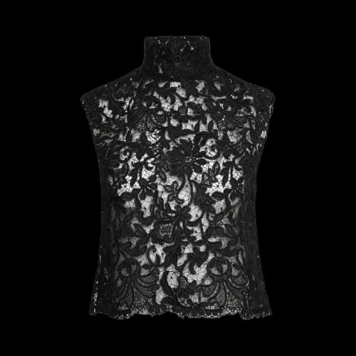Saint Laurent Top In Guipure Lace 'Black'