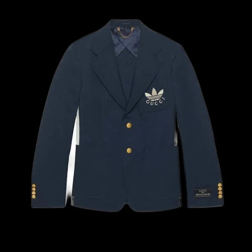Gucci x adidas Polyester Formal Jacket Dark Blue