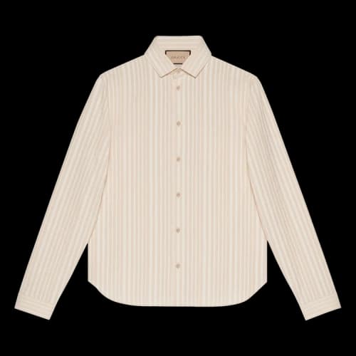 Gucci Striped Shirt 'White/Beige'