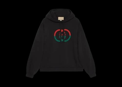 Gucci Logo-print Relaxed-Fit Hoodie Black