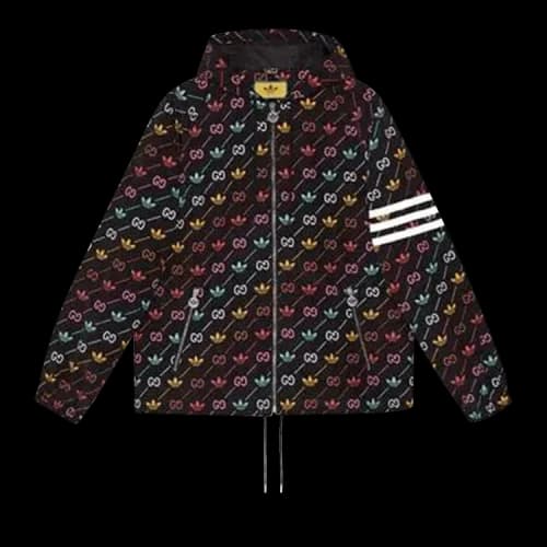 Gucci x adidas GG Trefoil Stripe Jacket 'Black/Multicolor'