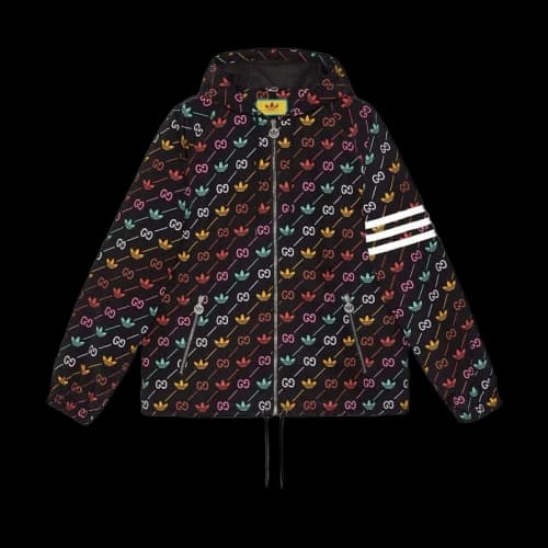 Gucci x adidas GG Trefoil Stripe Jacket Black Multicolor