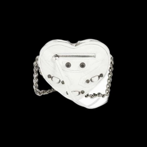 Balenciaga Cagole Heart Mini Bag 'Optic White'