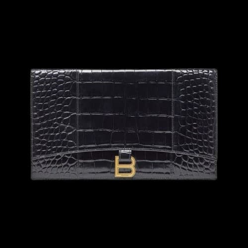 Balenciaga Hourglass Flat Pouch 'Black'