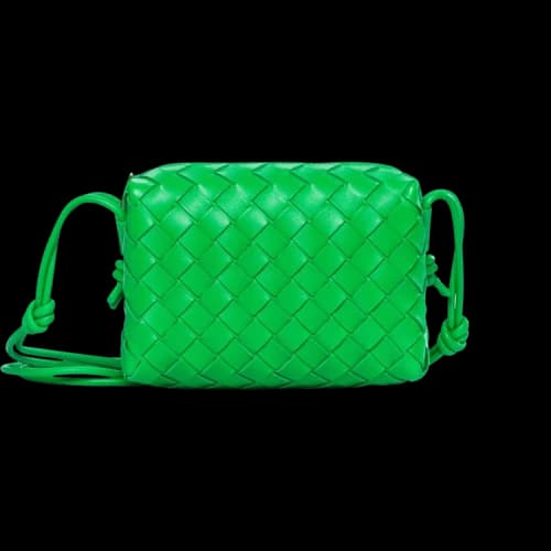 Bottega Veneta Loop Intrecciato Shoulder Bag 'Parakeet/Gold'
