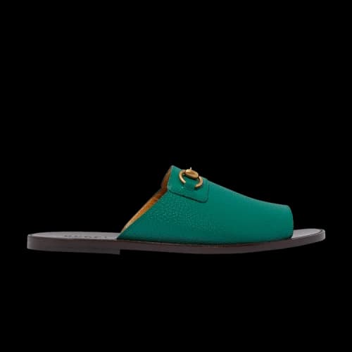 Gucci Horsebit Flat Slide 'Green'