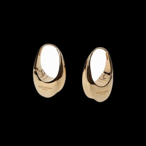 Saint Laurent Double Hoop Earring 'Dore'