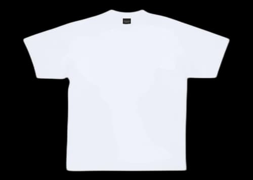 Balenciaga Men's Care Label Medium Fit T-Shirt White/Black