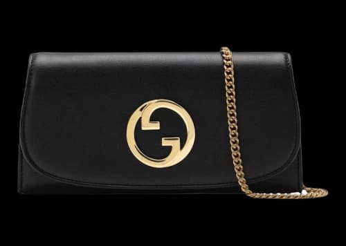 Gucci Blondie Continental Chain Wallet Black