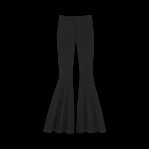 Saint Laurent Oversized Flared Leg Pant 'Black'