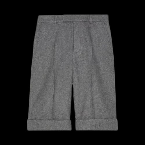 Gucci Melange Cloth Shorts 'Light Grey'