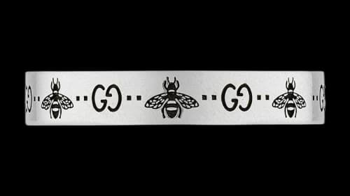 Gucci GG and Bee Ring Silver