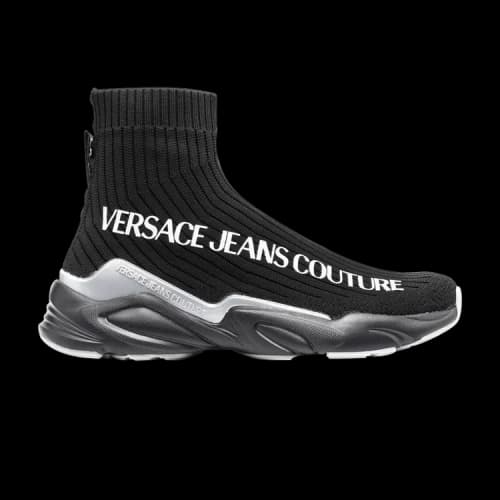 Versace Jeans Couture Sock 'Logo Print - Black White'