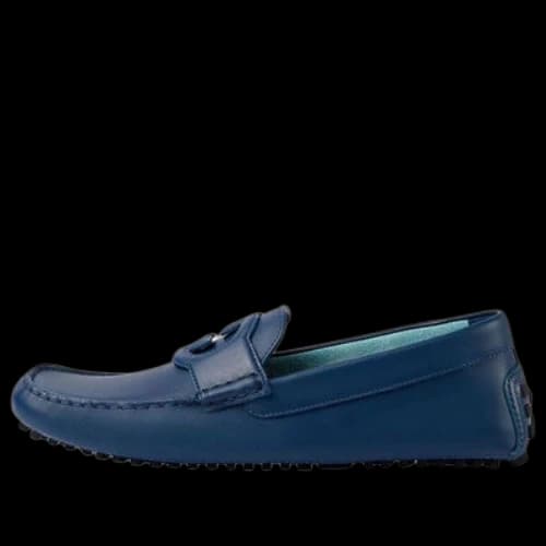 Gucci Interlocking G Leather Driver Shoes 'Blue'