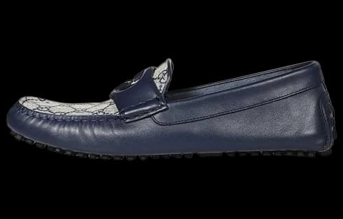 Gucci Interlocking G Driver Loafer Blue