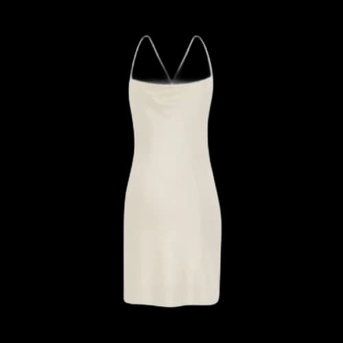 Saint Laurent Silk Slip dress 'Chalk'